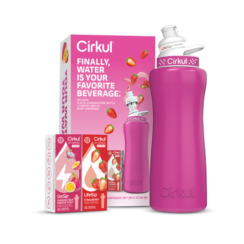 32oz. Hot Pink Stainless Steel Bottle Starter Kit - Ready Routine