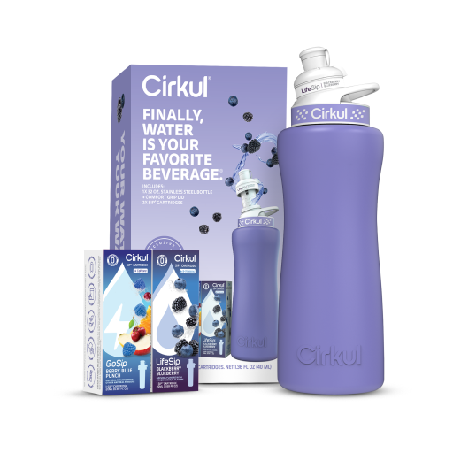 32oz. Matte Periwinkle Stainless Steel Bottle Starter Kit - Gift Ready