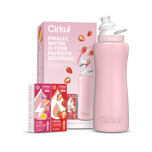 32oz. Blush Pink Stainless Steel Bottle Starter Kit - Classic Pick