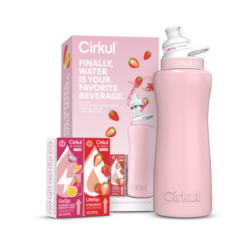 32oz. Blush Pink Stainless Steel Bottle Starter Kit - Classic Pick